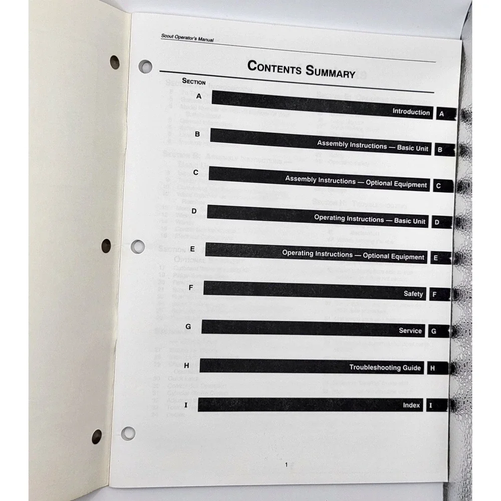 Buffalo, Fleischer Manufacturing 4700, Scout Guidance‎ System Operators Manual